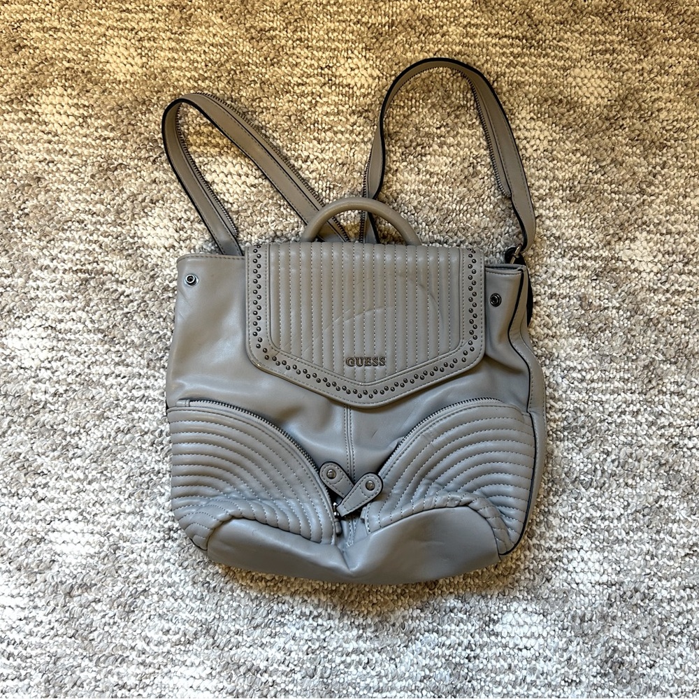 GUESS Quilted Faux Leather Backpack